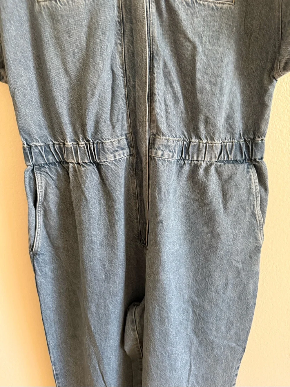NWT Banana Republic Blue Denim Jumpsuit Size XL Tall